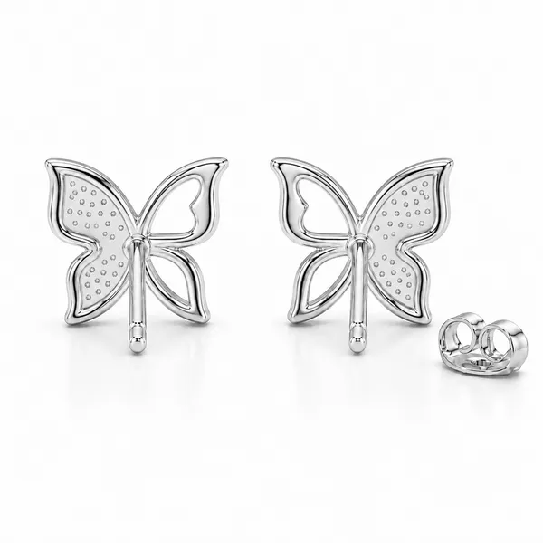 Silver_Tone_Butterfly_Stud_Earrings_For_Women