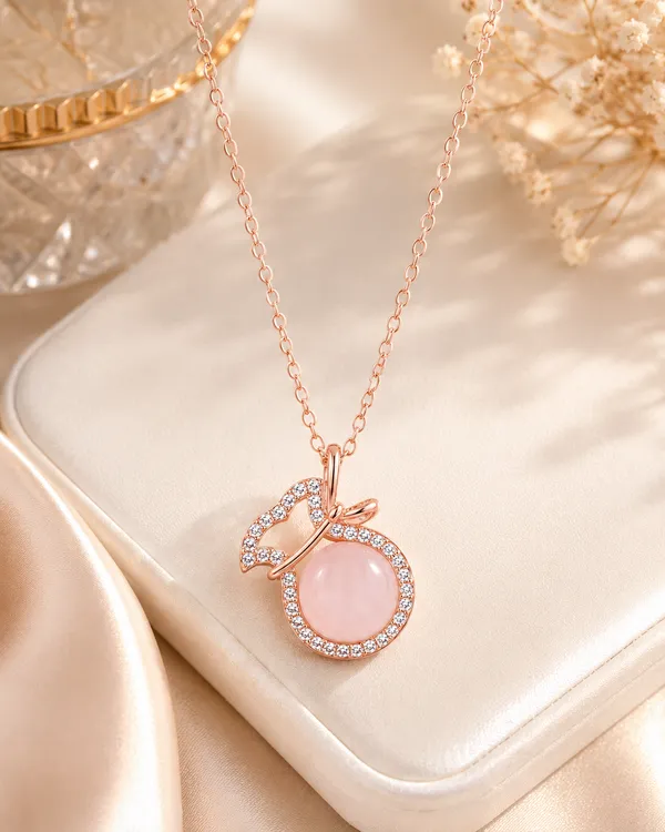 Rose_Gold_Bow_Pendant_Necklace_For_Women