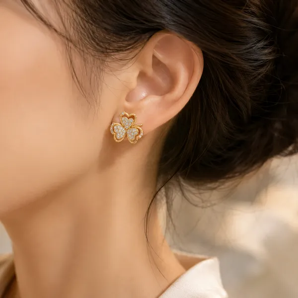 Gold_Tone_Butterfly_Stud_Earrings_For_Women