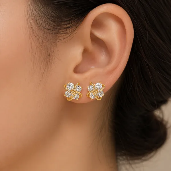 Gold_Tone_Crystal_Stud_Earrings_For_Women