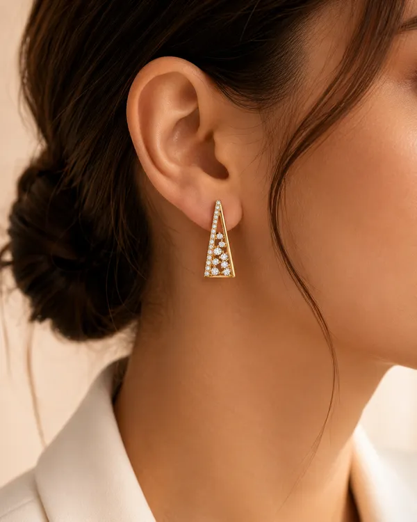 Gold-Tone_Crystal_Triangle_Stud_Earrings_For_Women