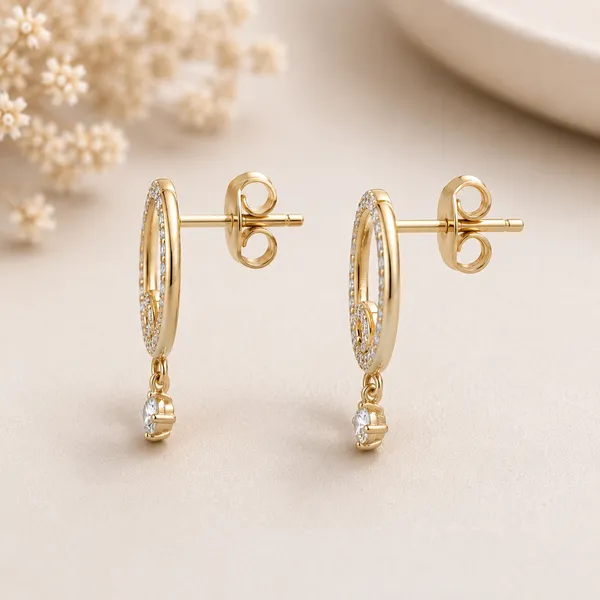 Gold_Tone_Spiral_Crystal_Drop_Earrings_For_Women