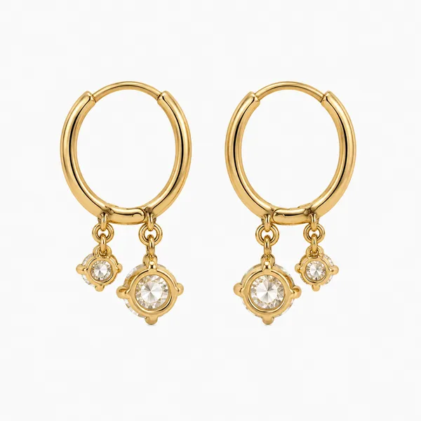 Gold_Tone_Crystal_Drop_Hoop_Earrings_For_Women