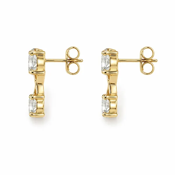 Gold_Tone_Double_Stone_Stud_Earrings_For_Women
