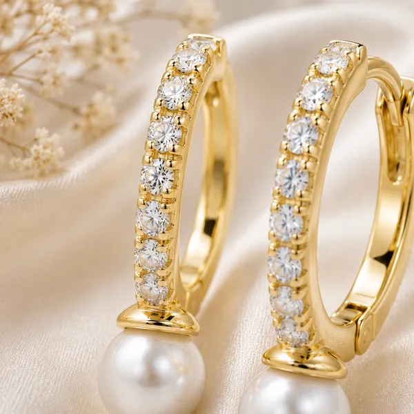 Gold_Tone_Crystal_Pearl_Drop_Hoop_Earrings_For_Women