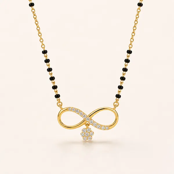 Gold_Tone_Black_Beaded_Infinity_Pendant_Mangalsutra