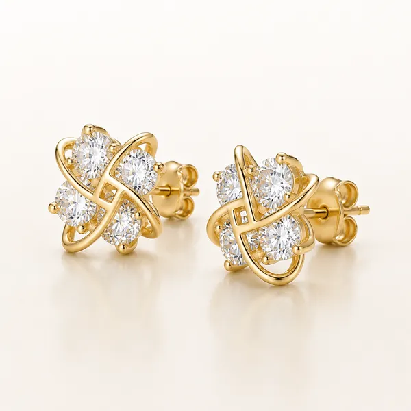 Gold_Tone_Crystal_Stud_Earrings_For_Women
