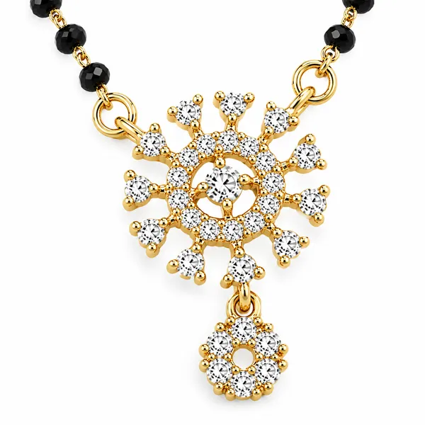 Gold_Tone_Black_Beaded_Pendant_Necklace_For_Women