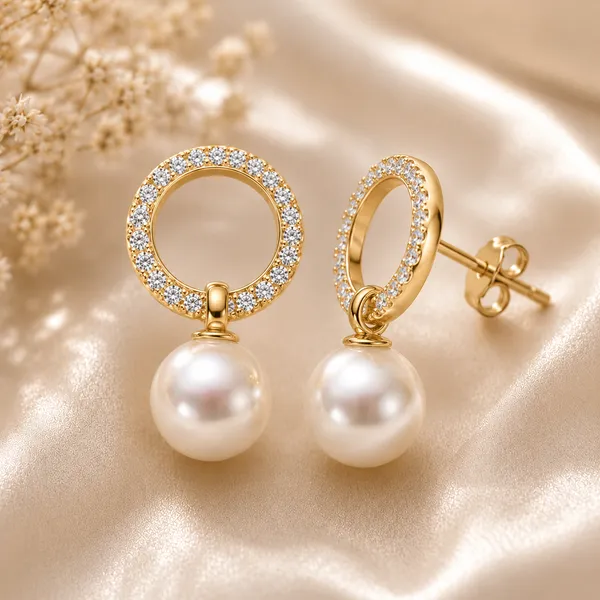Gold-Tone_Pearl_Drop_Earrings_For_Women
