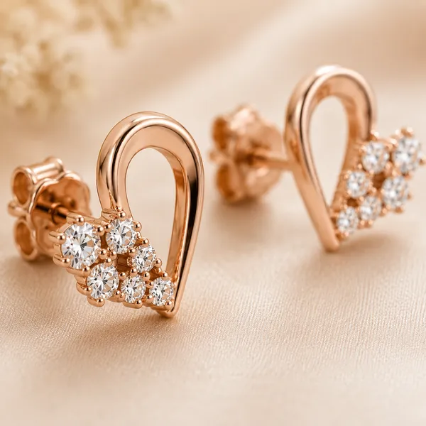 Rose_Gold_Tone_Crystal_Heart_Stud_Earrings_For_Women