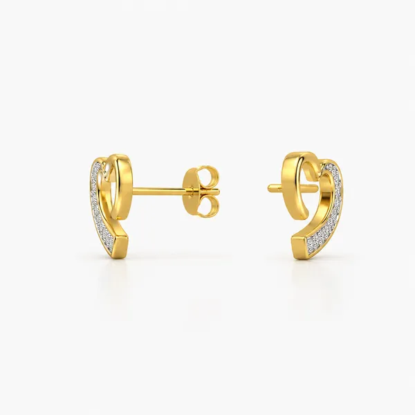 Gold-Tone_Heart_Stud_Earrings_For_Women