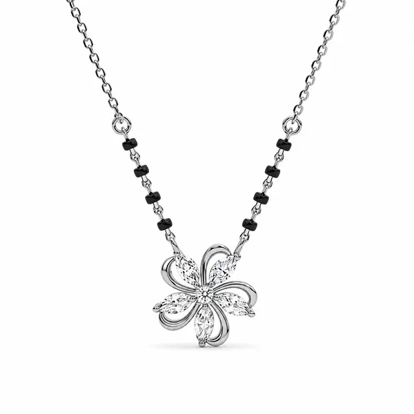 Silver_Tone_Floral_Pendant_Necklace_For_Women