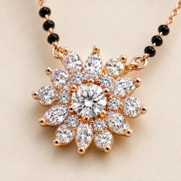 Rose_Gold_Floral_Pendant_Mangalsutra_Necklace_For_Women