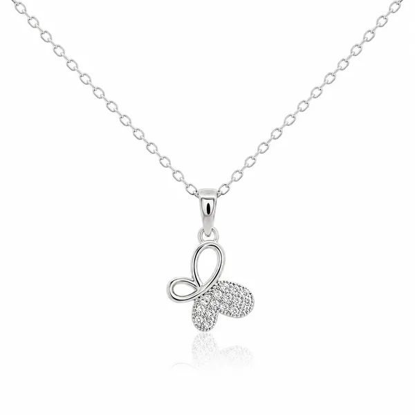 Silver_Tone_Butterfly_Pendant_Necklace_For_Women