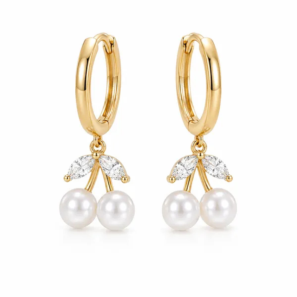 Gold_Tone_Pearl_Drop_Hoop_Earrings_For_Women