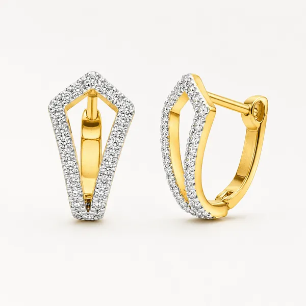 Gold_Tone_Geometric_Crystal_Huggie_Earrings_For_Women