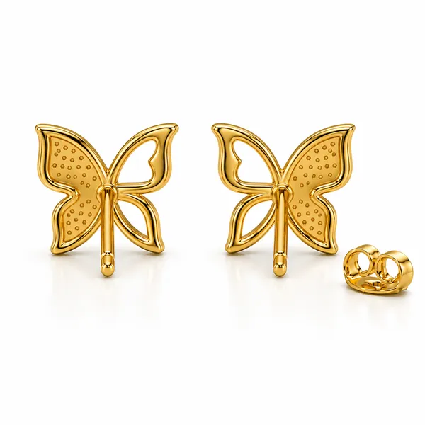 Gold-Tone_Butterfly_Stud_Earrings_For_Women