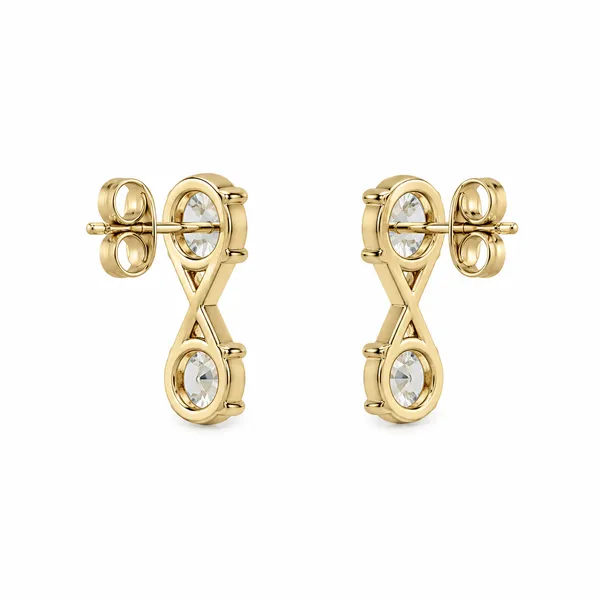 Gold_Tone_Double_Stone_Stud_Earrings_For_Women