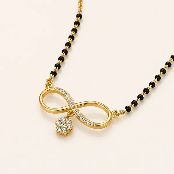 Gold_Tone_Black_Beaded_Infinity_Pendant_Mangalsutra