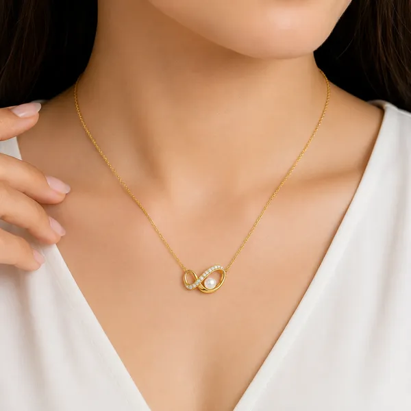 Gold_Tone_Infinity_Pearl_Pendant_Necklace_For_Women