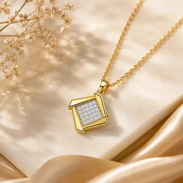Gold_Tone_Geometric_Rhinestone_Pendant_Necklace
