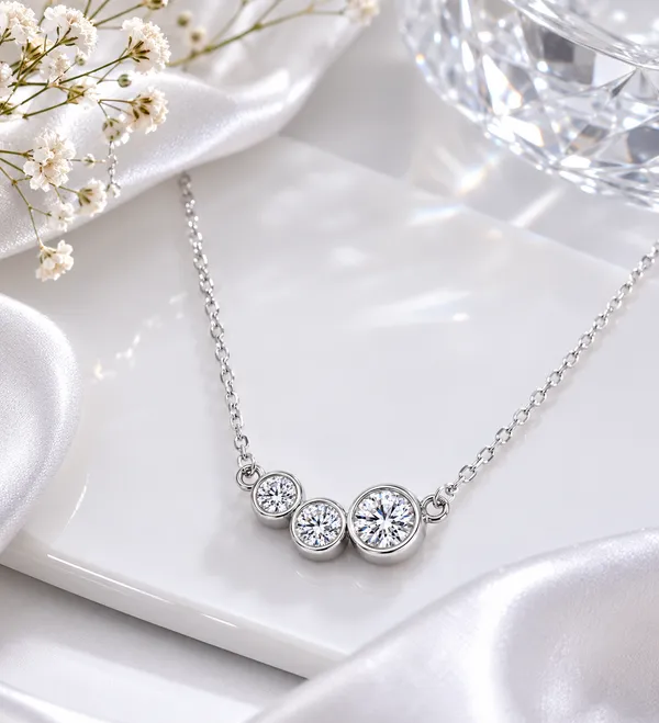 Silver-Tone_Round_Stone_Pendant_Necklace_For_Women