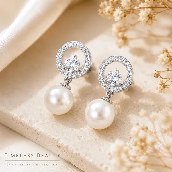 Silver_Tone_Pearl_Drop_Stud_Earrings_For_Women