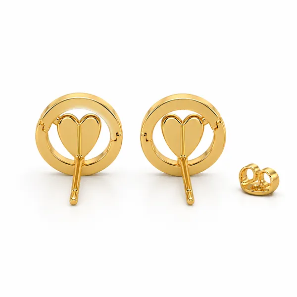 Gold_Tone_Heart_Stud_Earrings_For_Women