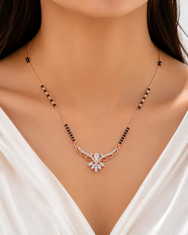 Rose_Gold_Tone_Black_Beaded_Mangalsutra_Necklace_For_Women