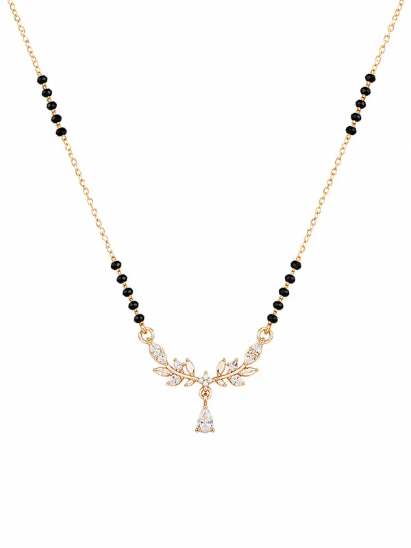 Gold_Tone_Black_Beaded_Pendant_Necklace_For_Women