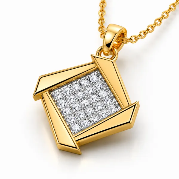 Gold_Tone_Geometric_Rhinestone_Pendant_Necklace