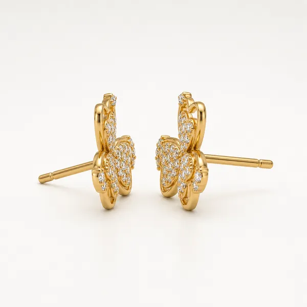 Gold_Tone_Butterfly_Stud_Earrings_For_Women