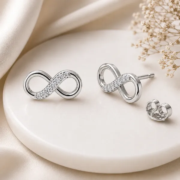 Silver-Tone_Infinity_Stud_Earrings_For_Women