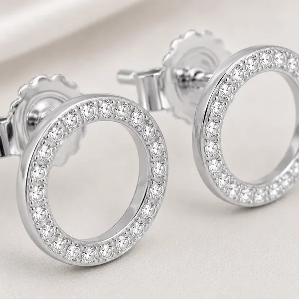 Silver-Tone_Crystal_Circle_Stud_Earrings_For_Women