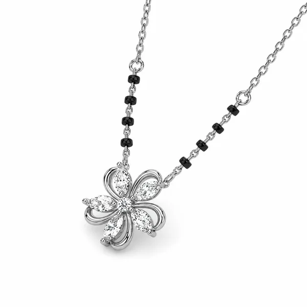 Silver_Tone_Floral_Pendant_Necklace_For_Women