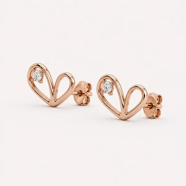 Rose_Gold_Heart_Stud_Earrings_For_Women