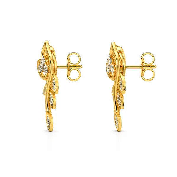Gold-Tone_Floral_Stud_Earrings_For_Women
