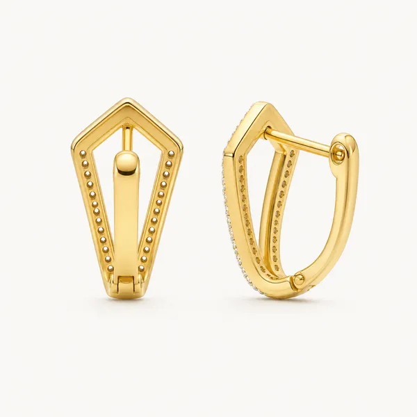 Gold_Tone_Geometric_Crystal_Huggie_Earrings_For_Women