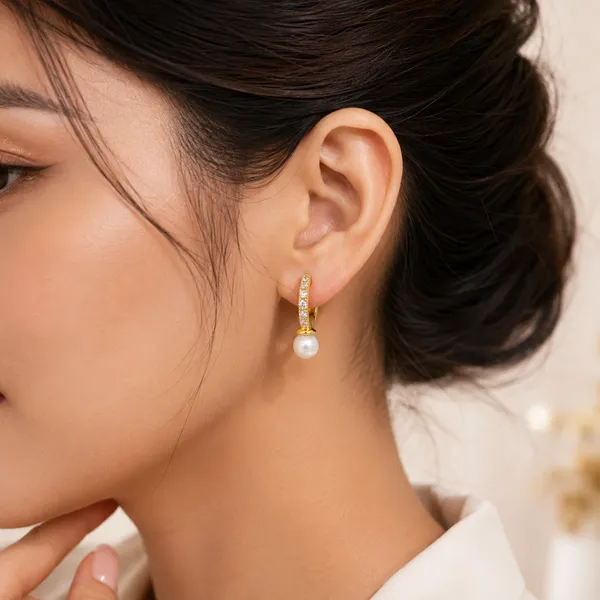 Gold_Tone_Crystal_Pearl_Drop_Hoop_Earrings_For_Women