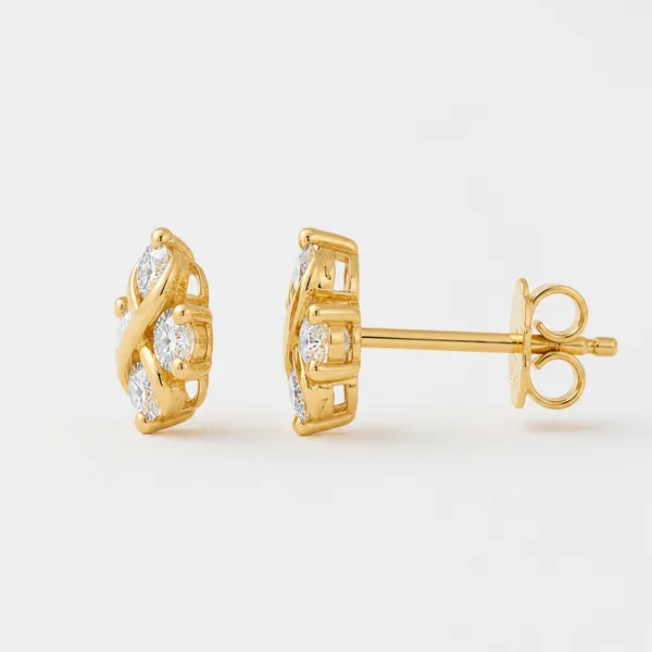Gold_Tone_Crystal_Floral_Stud_Earrings_For_Women