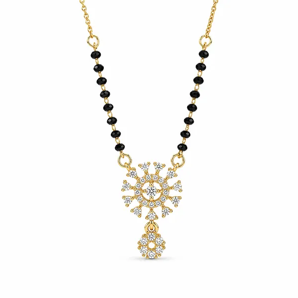 Gold_Tone_Black_Beaded_Pendant_Necklace_For_Women