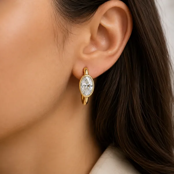 Gold_Tone_Oval_Stone_Hoop_Earrings_For_Women