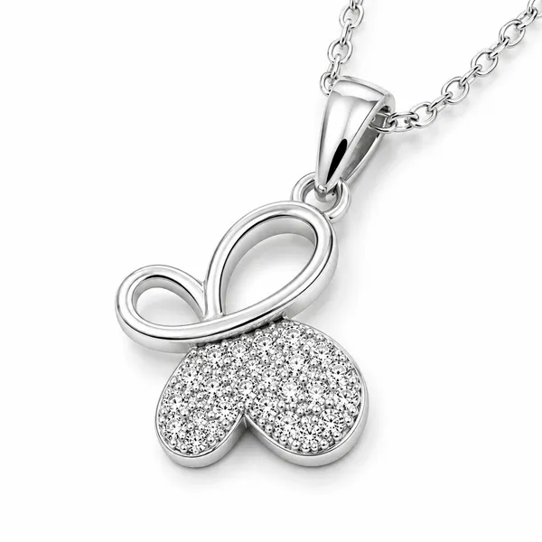 Silver_Tone_Butterfly_Pendant_Necklace_For_Women