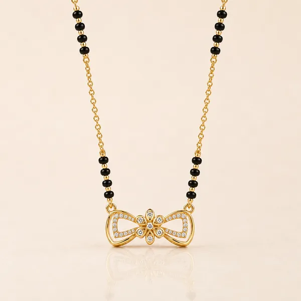 Gold-Tone_Black_Beaded_Bow_Pendant_Mangalsutra_For_Women