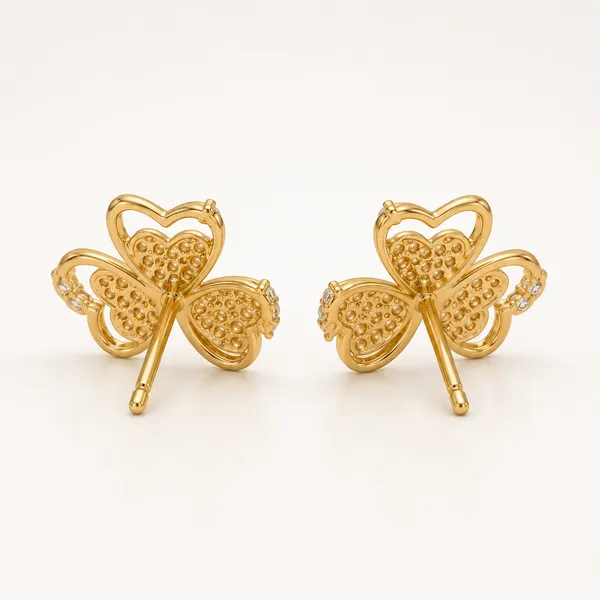 Gold_Tone_Butterfly_Stud_Earrings_For_Women