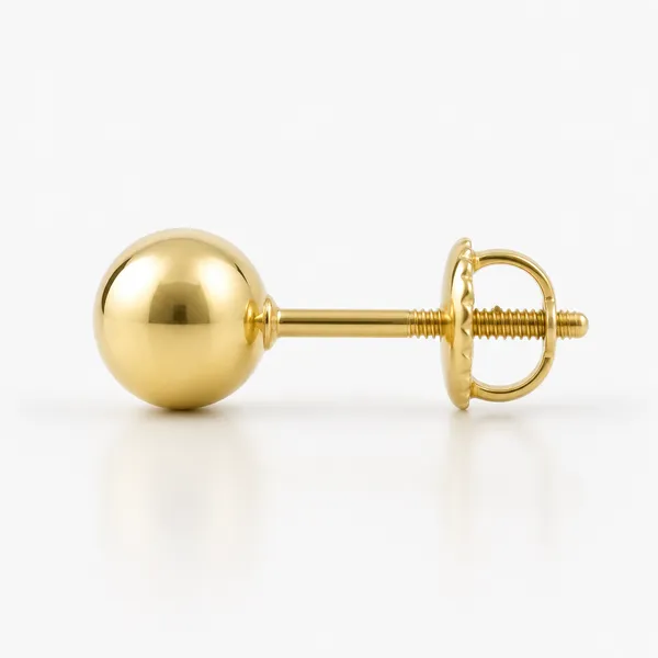 Gold_Tone_Ball_Stud_Earrings_For_Women