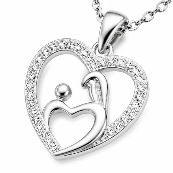 Silver-Tone_Heart_Pendant_Necklace_For_Women