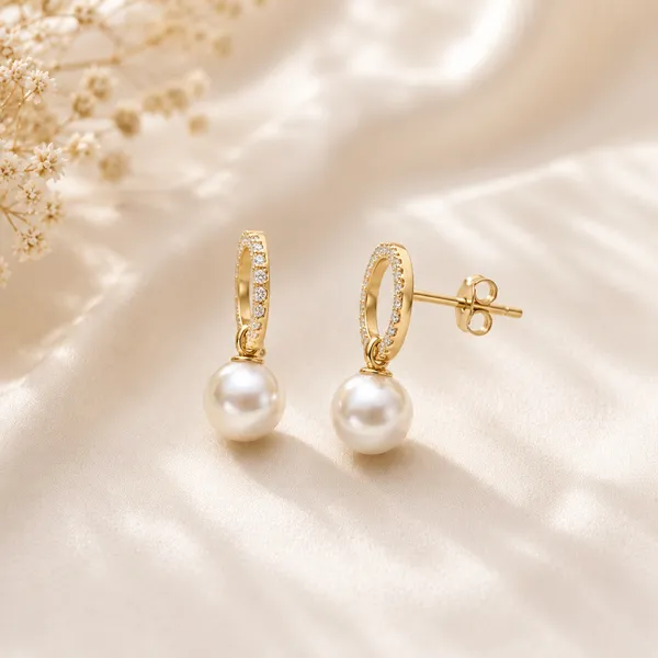 Gold-Tone_Pearl_Drop_Earrings_For_Women