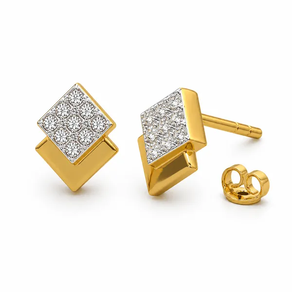 Gold_Tone_Square_Stone_Stud_Earrings_For_Women
