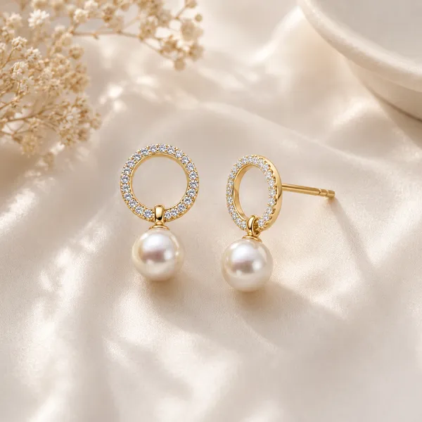 Gold-Tone_Pearl_Drop_Earrings_For_Women
